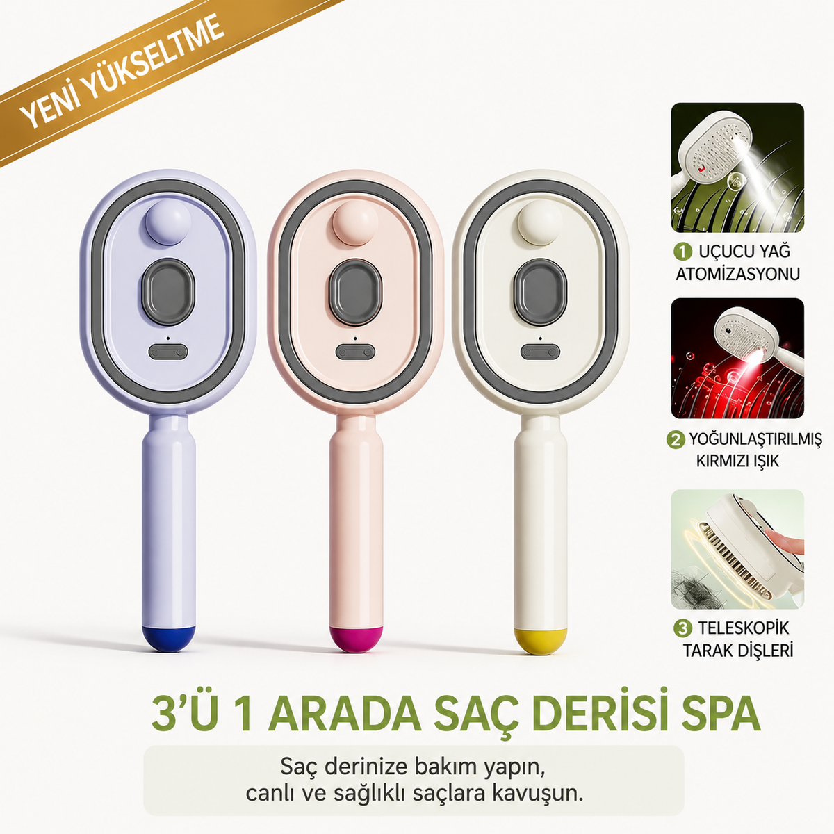 Lumora® Electric Spray Air Cushion Massage Comb - Self-Cleaning, Anti-Tangle, Essential Oil Spray Hair Care Comb
