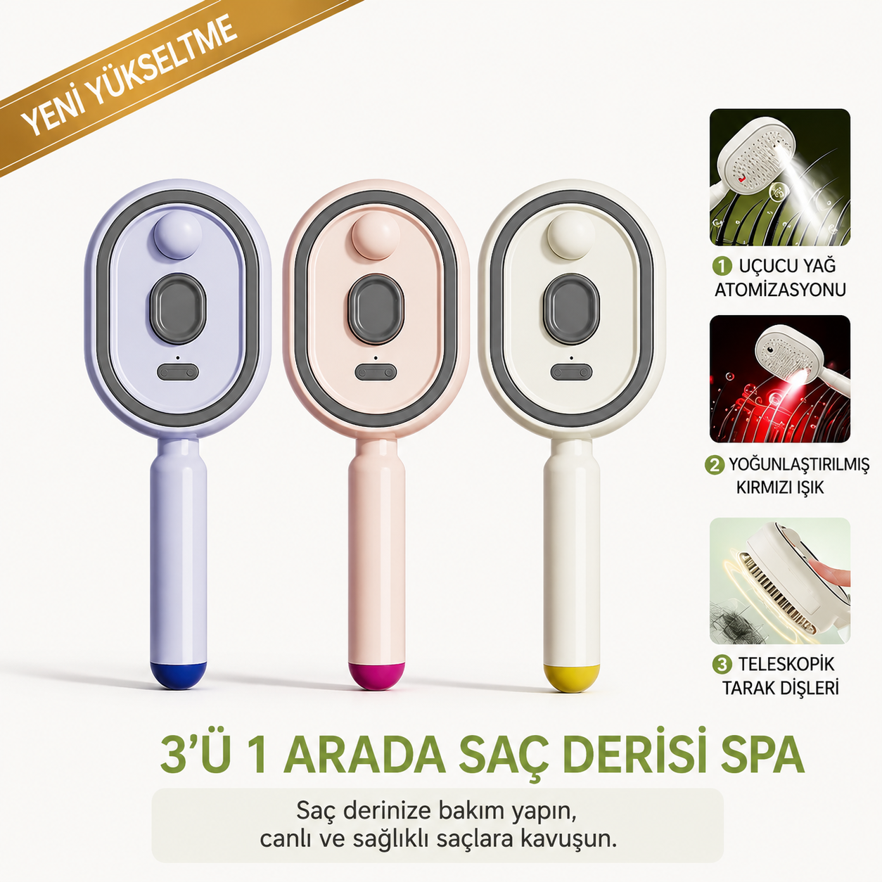 Lumora® Electric Spray Air Cushion Massage Comb - Self-Cleaning, Anti-Tangle, Essential Oil Spray Hair Care Comb