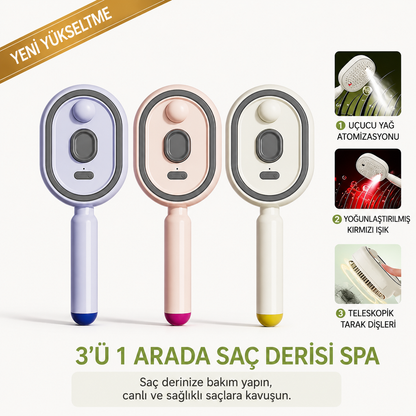 Lumora® Electric Spray Air Cushion Massage Comb - Self-Cleaning, Anti-Tangle, Essential Oil Spray Hair Care Comb